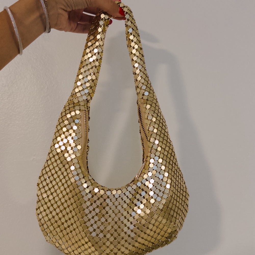 Gold Mesh Women's Bag